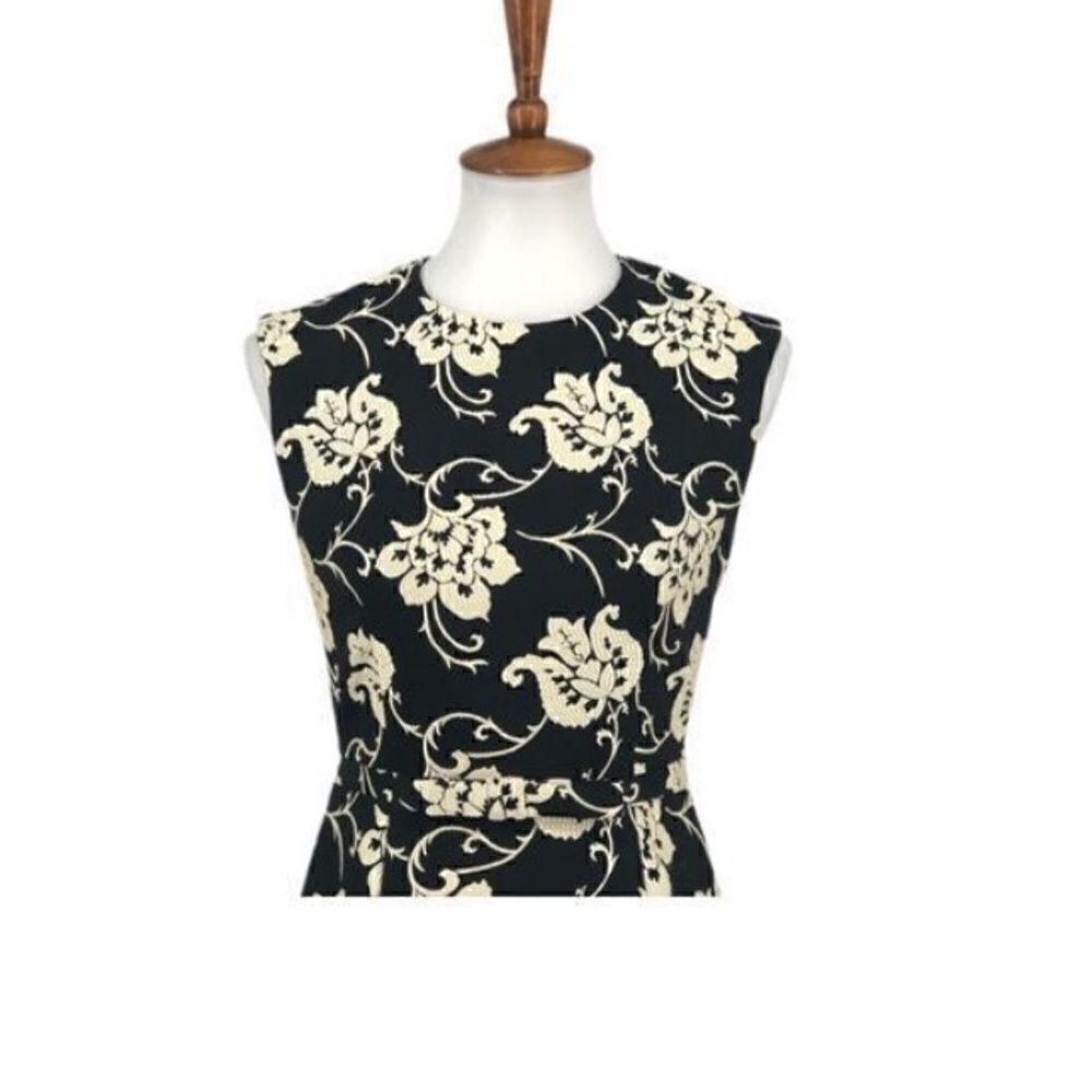 Ted Baker London Women’s Size 0 Ornate Paisley Ruffle Dress Black Fit and Flare - Picture 13 of 15